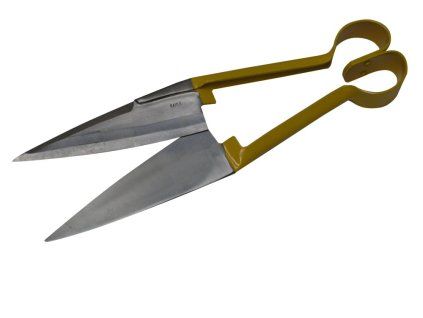 Nůžky na ovce ruční, žluté, 34 cm