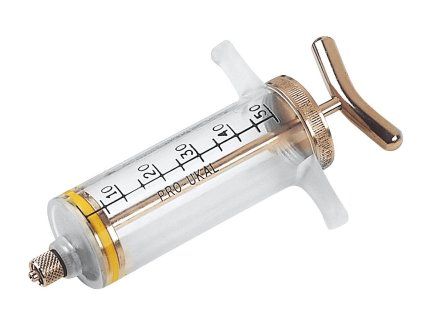 Injekční stříkačka nylon LL 50ml s kovovou rukojetí
