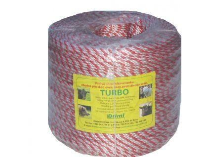 TURBO lanko PP, návin 500m, Ø 4mm, bílo-oranžové