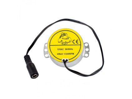 Motorek pro otáčení vajec COMFORT, 4W , 12V, bez adaptéru, průměr hřídelky 6mm, 6 otáček za 24 hod
