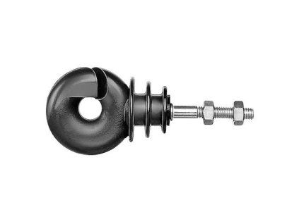 Izolátor kruhový se závitem a maticí M6, délka 3 cm