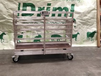 Mobilní víceúčelová klecová hliníková váha pro ovce, kozy, prasata 150 kg/100g
