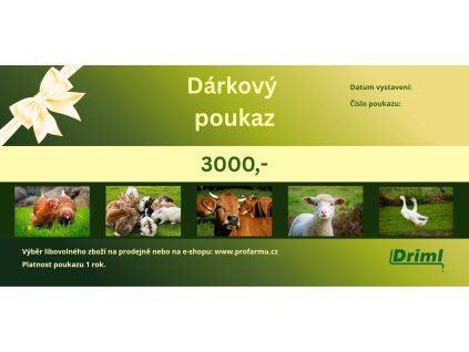 Dárková poukázka 3000 Kč