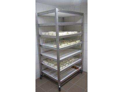 Regál pro ukládání - zrání sýrů