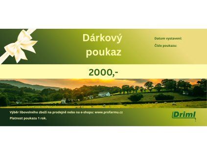Dárková poukázka 2000 Kč