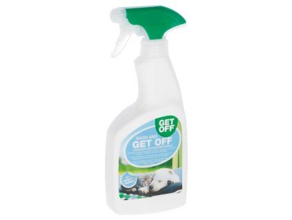 Odpuzující sprej GET OFF 500ml pro psy a kočky se svěží vůní citrusů.