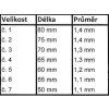 Chirurgické jehly s očky, velikost 5, 12ks