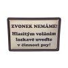 tabulka zvonek nemame